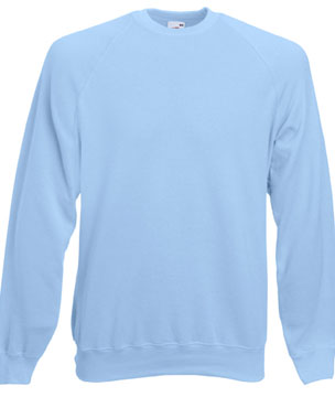 FELPA RAGLAN CLASSIC ( FRUIT OF THE LOOM ) blu cobalto